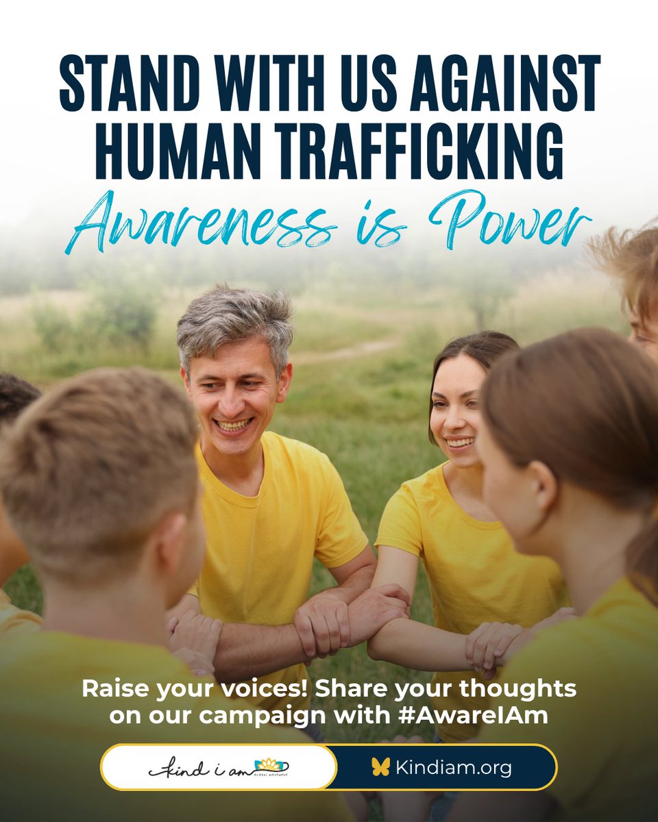 kindiammovement's tweet photo. Kind I Am is committed to fighting human trafficking through Aware I Am, raising awareness and supporting nonprofits that strengthen anti-trafficking efforts. 🚫🙏

Stand with us and help make a difference.

🌐 https://t.co/TxNoLzHTlL

#KindIAm #AwareIAm #EndHumanTrafficking https://t.co/MM4XZUkGyi