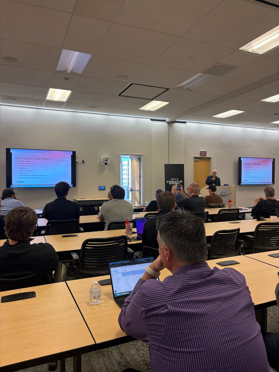 45Drives's tweet photo. Hey Wilmington! We’re LIVE at #CS2026! 🎥

Kicking things off with opening remarks from our own Doug Milburn as we get ready for three days of conversations around AI, creativity, and enterprise technology.

Can’t join us in person? Tune in to the livestream and be part of the action!

🔗 Register to watch live: https://t.co/pzMZSVNPBb 

#CreatorSummit2026 #45Drives #LocalAI #OpenSource