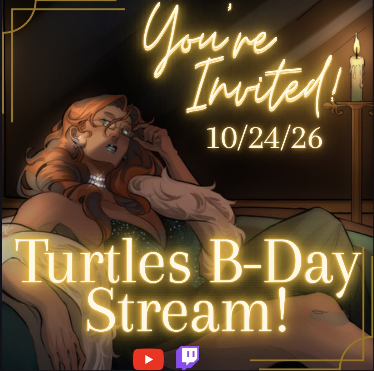 TurtleLoveAudio's tweet photo. My birthday is this Saturday! I hope people can come and hang out! Check it out on YouTube and Twitch! https://t.co/V01CVrC3o8