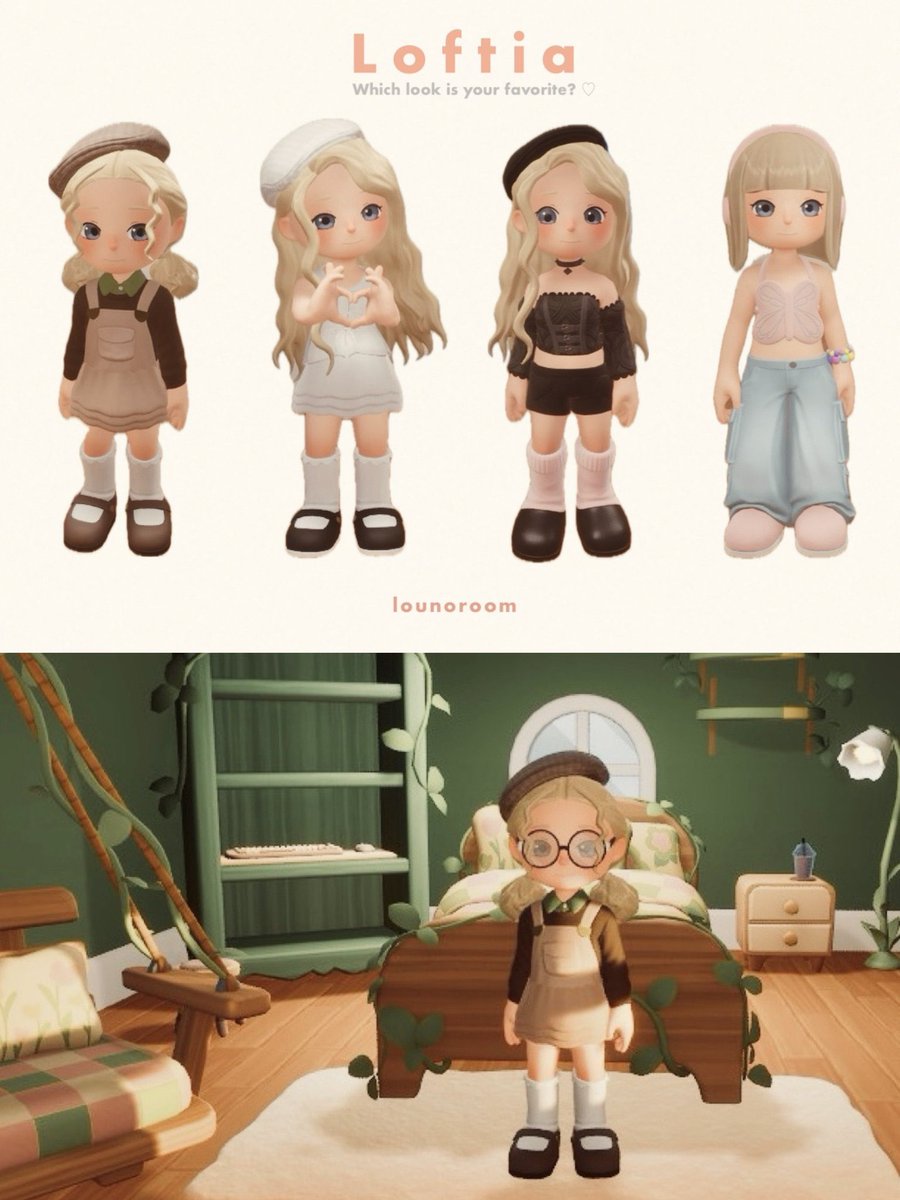 lounoroom4's tweet photo. Loftiaのデモ版、触ってみてます 

洋服や家具のカラーを自由に変更できるのが嬉しいし楽しい⊹家具もかわいいので色々作ってみたい🪑 https://t.co/iM8fSXQDRN