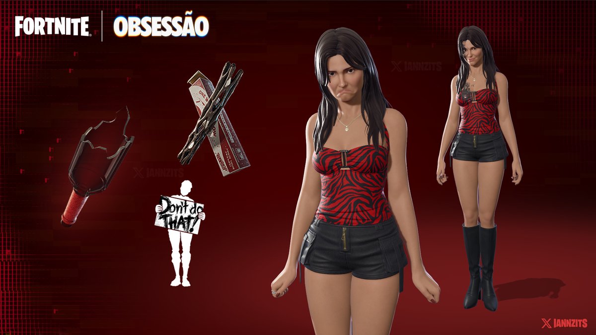 iannzits's tweet photo. 🩸 FORTNITE | OBSESSÃO — Novo Traje Nikki, incluindo estilo com respingo e acessórios do Pacotão. Disponíveis na Loja nesta quarta-feira, 21 de outubro, às 21h BRT! https://t.co/GglF40SeaW