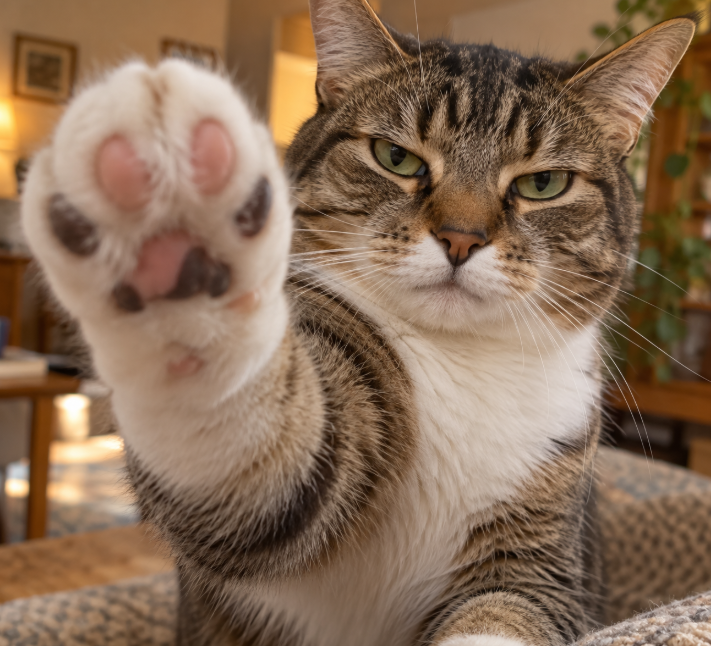 animaltoocute's tweet photo. 抱っこしようと顔を近づけたら、前足で、ぐいっと押し返されました。
肉球はやわらかいのに、意思はとてもかたいです。
今日は、そういう気分じゃないらしいです。 https://t.co/AuFrMxnwOR