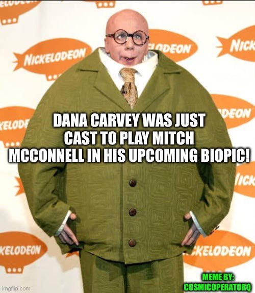 CosmicOperatorQ's tweet photo. ☘️🇺🇸 Is that Turtle Bitch 🐢 #MitchMcConnell still dead?😵 Someone should do a wellness check.🤣 The #DeepState are the real “Masters of Disguise”!😆
#Memes #Clones #DanaCarvey https://t.co/Z7Qcs6DptB