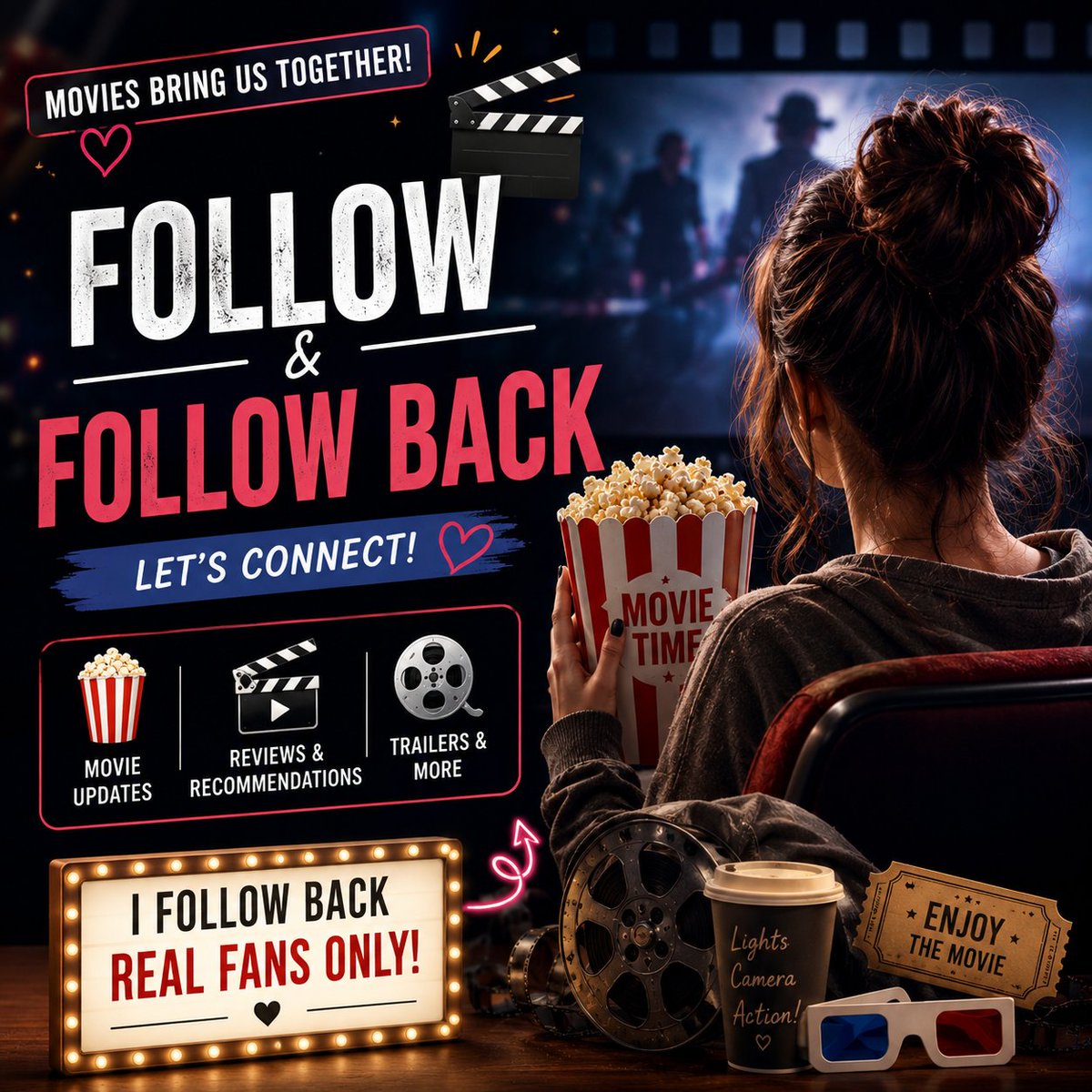 FlicksWithFred's tweet photo. ��📷 Movie lovers, let’s connect! 📷 ❤️
💖 Follow • Connect • Support • Follow Back!
#FollowBack #MovieLovers #FilmFans #TwitterFriends #FollowForFollow https://t.co/05m51LpOOP