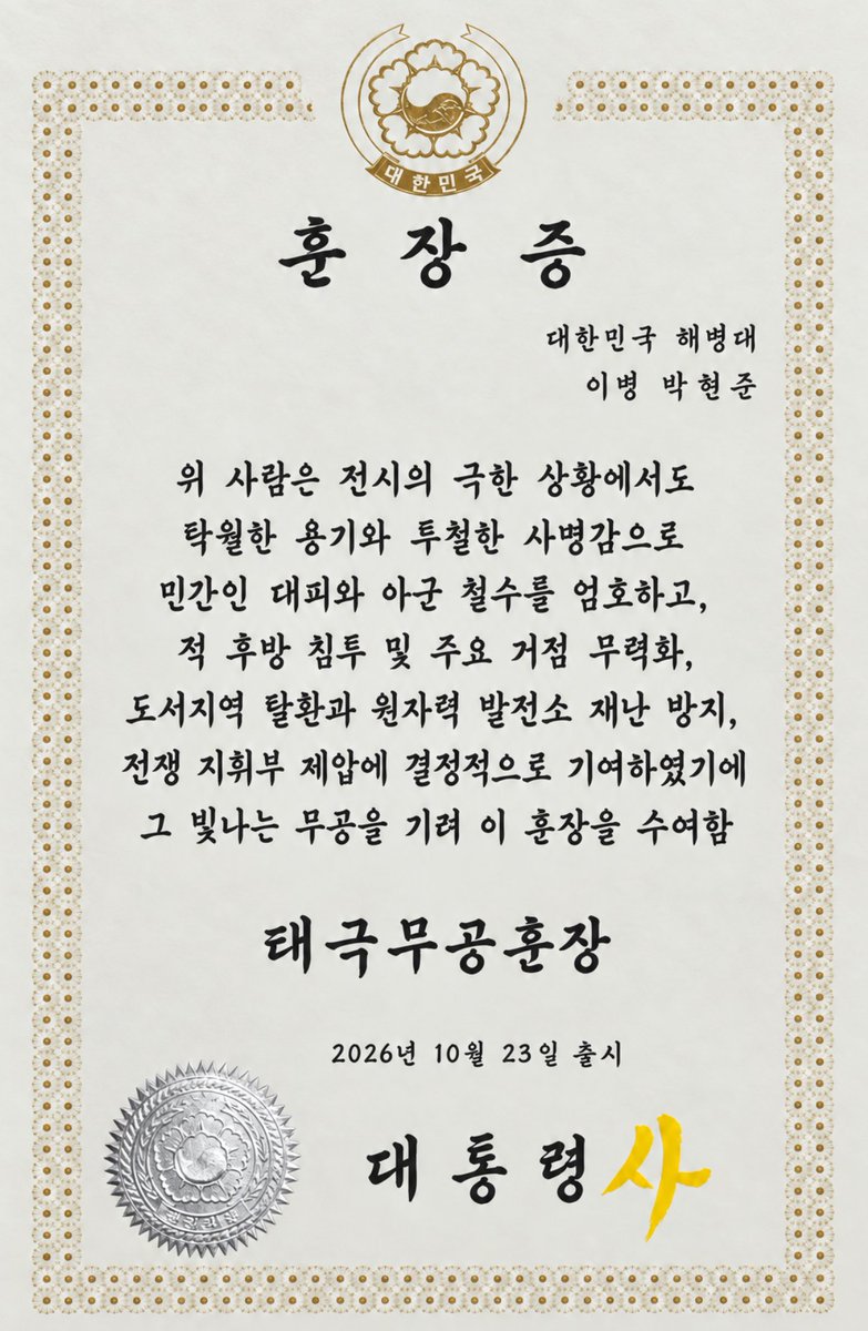 mannana10007's tweet photo. 콜옵4 박현준 이병 전공이면 태극무공훈장 받아야겠지..? 
Medal of Honor, Park Hyun-Jun
#MW4 https://t.co/4VypUbH2Oy