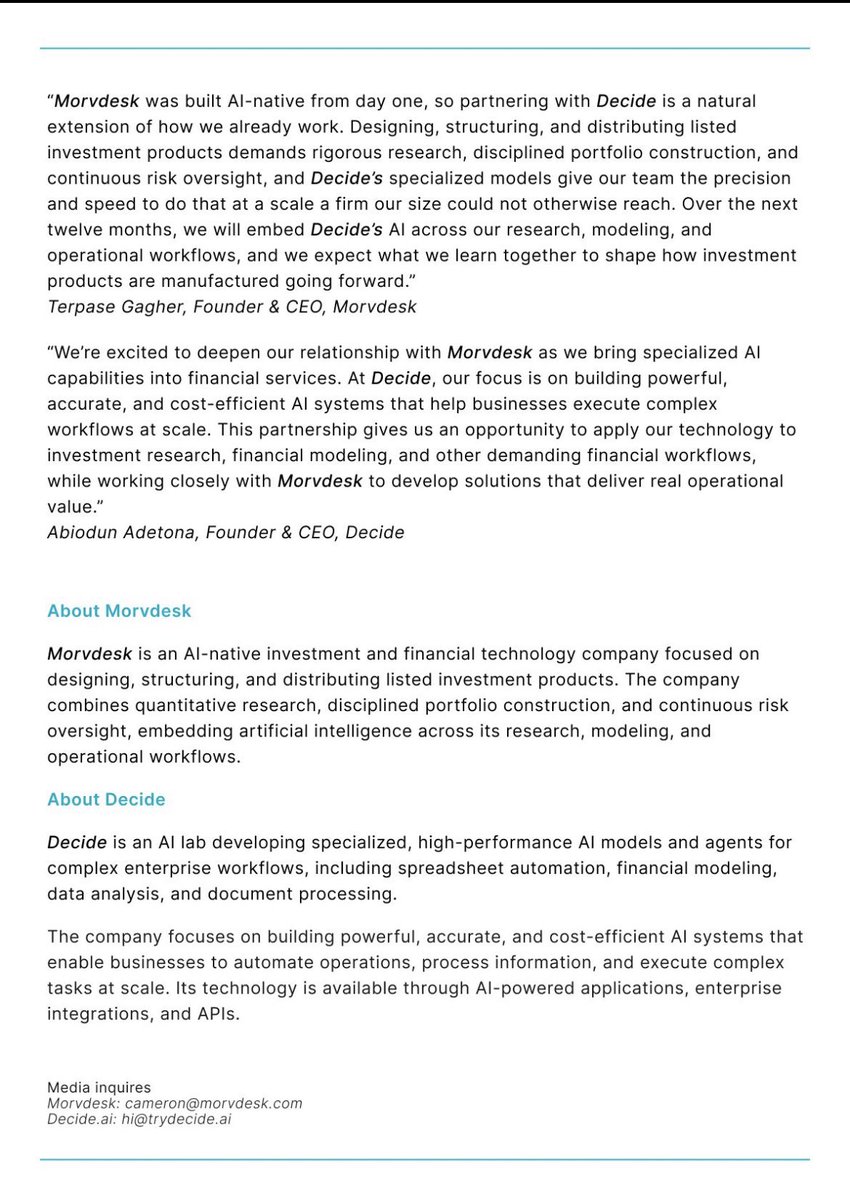 trydecideAI's tweet photo. Joint press release by both companies. https://t.co/K3FehUGuMO