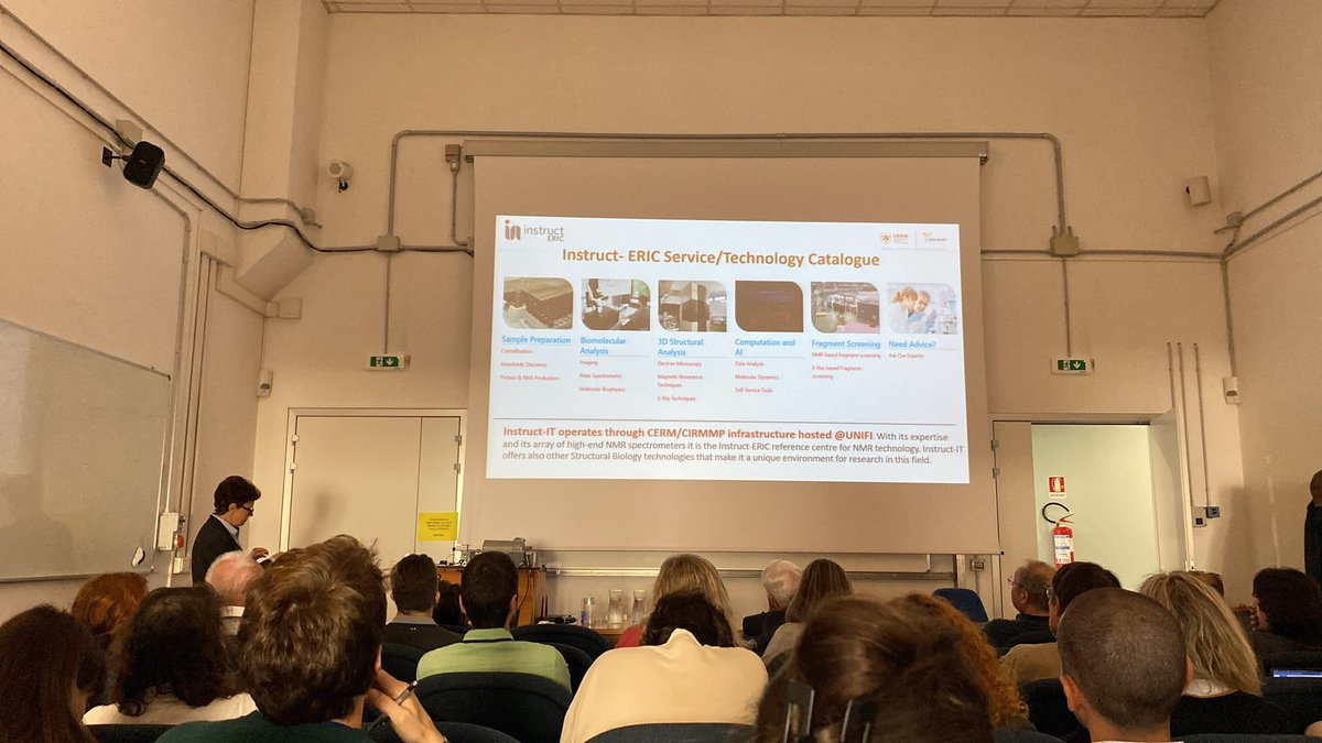 cerm_cirmmp's tweet photo. We are opening the #StructuralBiology Meeting with an introduction to @instructhub  by Lucia Banci, followed by the first scientific talk of the day by Beatrice Vallone: “Structural dynamics of HER3 paves the way to mechanism-based drug design.” https://t.co/rjIGYtcESd