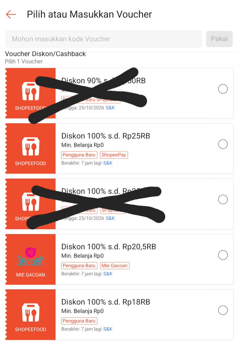 crhyars's tweet photo. info guys, kalau voucher shopee food gini bisa di jual ga sih? #zonauangㅤ #zonajajan #voucher https://t.co/8s73kWZEdi