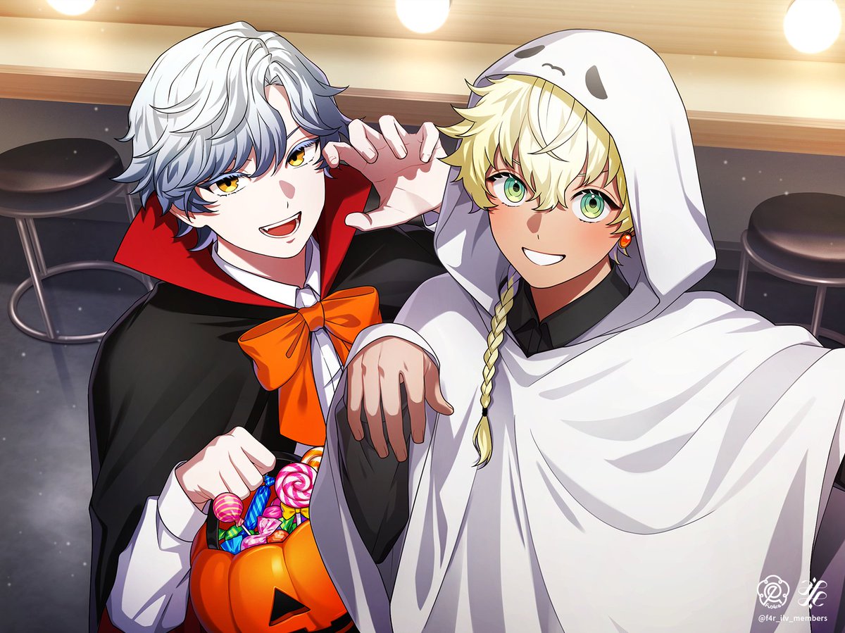f4r_ilv_members's tweet photo. 今日はハロウィンイベントにお呼ばれして、
村1番の仮装っ子を決める重大な役をしてきたよ。
見事、稲穂に扮した3歳の男の子が優勝したんだ。
おめでとう～🍙写真はイベント終わりの一枚です。
ぼくもインパクトのある仮装にすればよかったかな？
#f4r_kazu https://t.co/lXAEGJuR8M