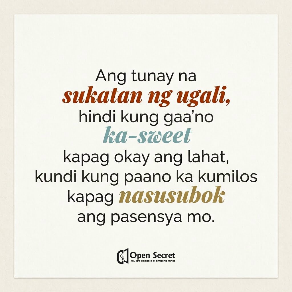OpenSecret1972's tweet photo. Sukatan ng Ugali https://t.co/eh4QAJBNKR