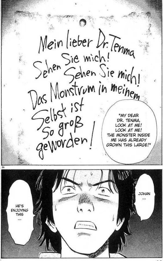 2swag4fags's tweet photo. It was thoughtful of Johann to not fully center his ominous message written in blood to leave enough space for the translation speech bubble. You don't encounter that sort of consideration often in mass murdering psycopaths. https://t.co/Xd8p0ci7mj