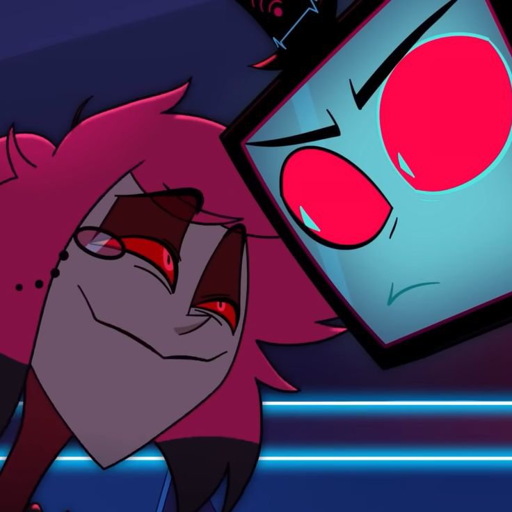 Greentea056's tweet photo. Vox desperately wants to dominate Alastor's every thought (and achieves this through intense hatred), and Alastor relishes how easily he can shatter Vox's balance with a single smirk. 

What scene in season two left the strongest impression on you?
#RadioStatic #AlVox https://t.co/2OHqcuaCy0