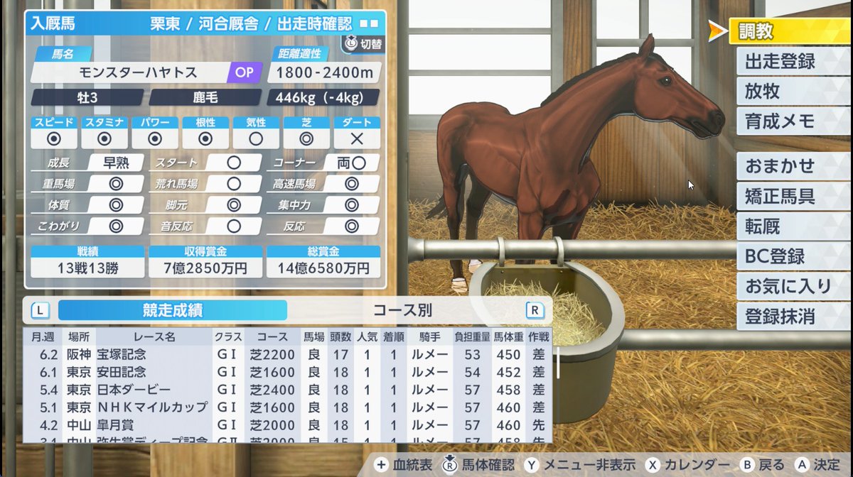 hayayabo's tweet photo. 早熟だし使い切ろうと思ったら地獄（地獄）のローテで安田記念と宝塚まで勝ち切ったヤバイ強い😈 https://t.co/8H46DTFOK4