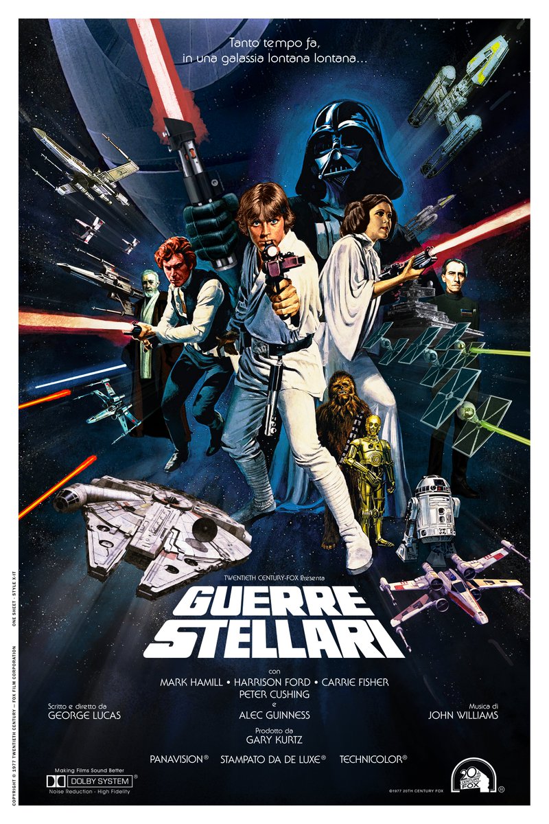 DavidCastel's tweet photo. GUERRE STELLARI AL CINEMA
Il 20 ottobre 1977 usciva nei cinema italiani "Guerre Stellari" ("Guerre Stellari", non "Star Wars"). Io, 11 anni non ancora compiuti, andavo al cinema con due amici (di cui uno più piccolo) rimanendone per sempre segnato. Altri tempi… #guerrestellari https://t.co/yCiBBF7K2E