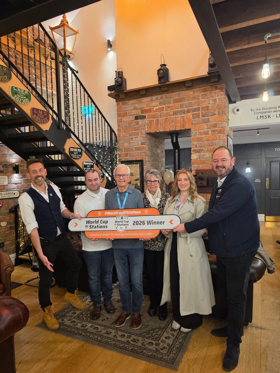 RailDeliveryGrp's tweet photo. Celebrating Irlam Stations win this morning! 

A huge congratulations to the whole team 🎉

#WorldCupofStations https://t.co/lUTUgw75UI
