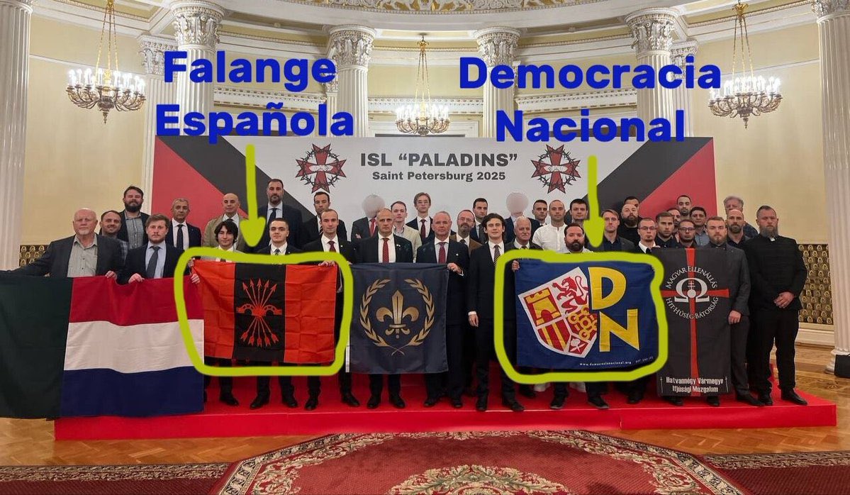 Capistrano78021's tweet photo. @D_Nacional Un partido como Democracia Nacional, que ha mostrado apoyo público a Rusia y compartido foros con Dugin, encaja demasiado bien en la lógica de fractura que Moscú explota: miedo → enemigo interno → movilización → guerra civil. Sois traidores y enemigos de España. https://t.co/piStT89VGZ
