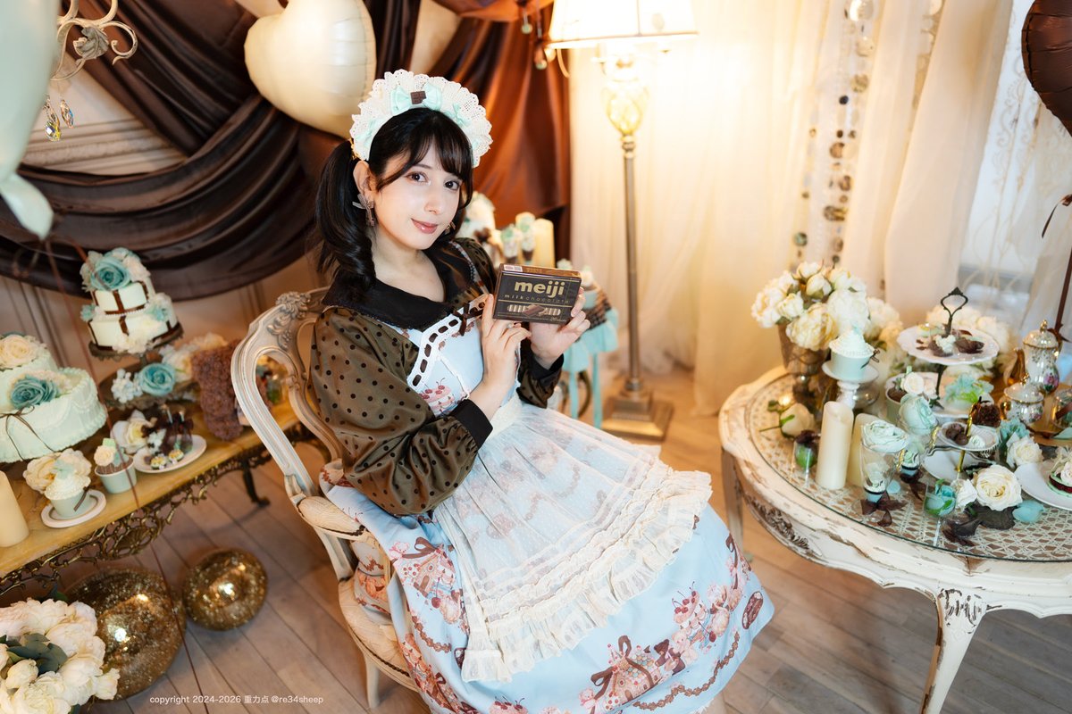 re34sheep's tweet photo. 🍫🎶
model:mimosa🌼さん@mimosa_kaikuro 
studio:ハナノスミカ🎠さん @hananosumika_ https://t.co/AxsoZJSi5T