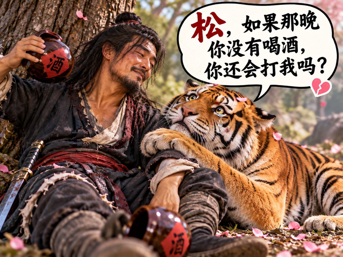 ShengChang888's tweet photo. 老虎：松，如果你那晚没有喝酒，你还会打我吗？ https://t.co/CIHWPgR6HM