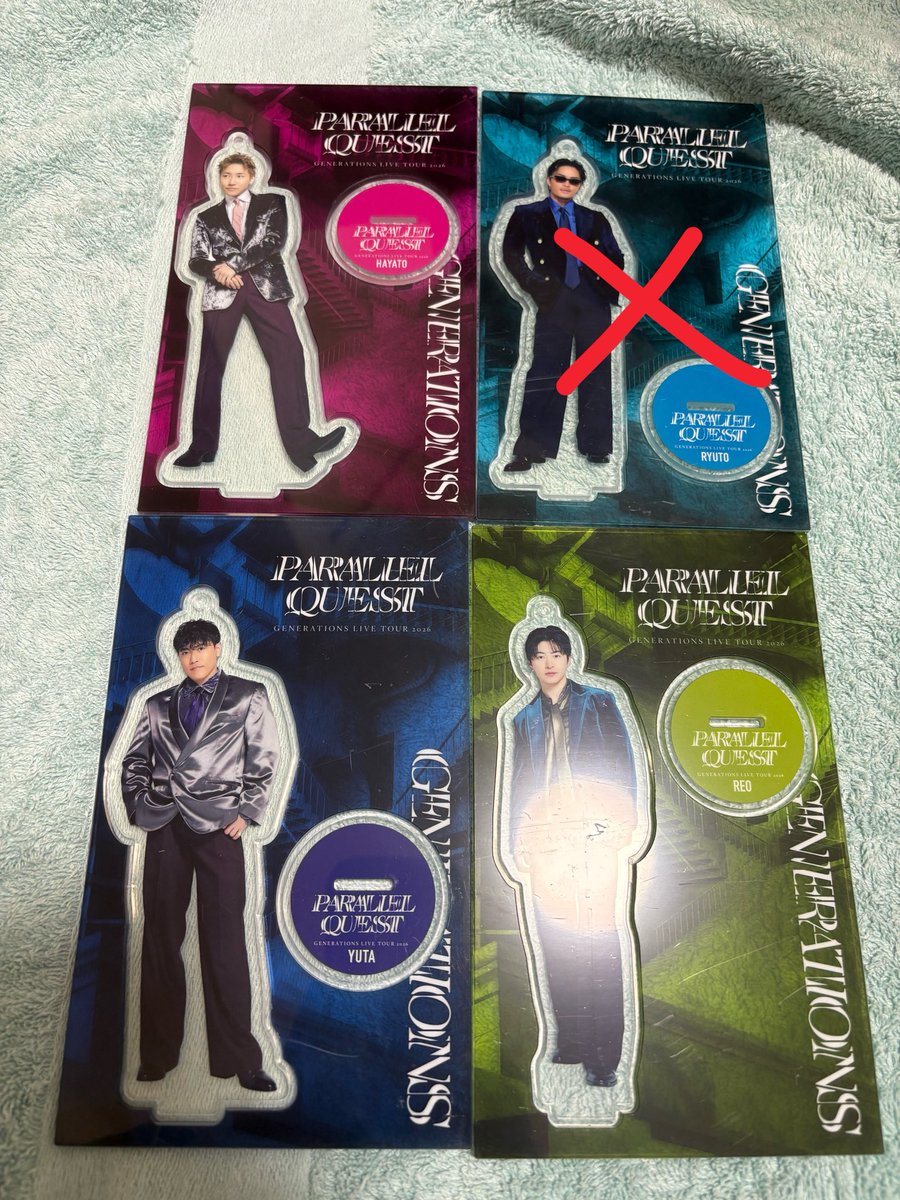 7Gene8's tweet photo. GENERATIONS LIVE TOUR 2026 PARALLEL QUEST アクスタ フォトカ ファーキーホルダー 交換

【譲】 画像のもの(シクレは同種)

【求】片寄涼太(フォトカシクレ優先)

※フォトカのみ郵送可
有明両日、代々木両日いるので会場手渡しor買取りも可
リプでもDMでも😌
#GENERATIONS https://t.co/a2mWgWmPCJ