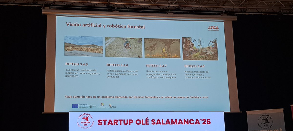 RetechFOR's tweet photo. 🌲🤖 La innovación forestal de #RetechFOR conecta con el ecosistema empresarial en #StartupOLESalamanca2026.

IA, robótica y digitalización para avanzar hacia una gestión forestal más eficiente y sostenible.

🔗 Más información: https://t.co/d1Q4v7yo55 https://t.co/6LtbbwQHzX
