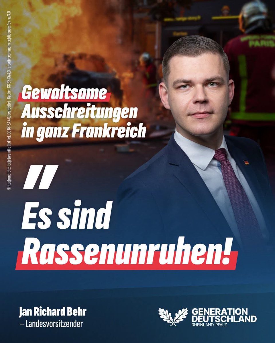 sarfeld's tweet photo. Das hier 👇🏻 ist 
- völkisch
- nationalitisch 
- faschistisch
- rassistisch
- etc.
Wenn ein Landesvorsitzender der #Jugendorganisation der #AfD sich so äußert, ist das der Partei zuzurechnen - und ein weiterer Beleg für die Notwendigkeit der Prüfung eines #Verbotsverfahren|s. #AfDVerbot @BfV_Bund. @rlpNews