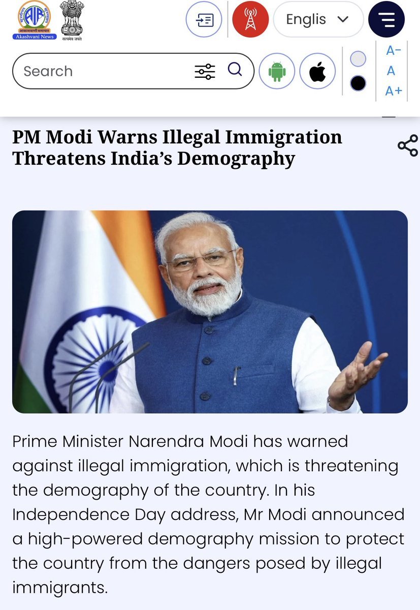 Vindoopmagician's tweet photo. Attention all world!

India will not tolerate immigration from people who refuse to assimilate and come here with demands. https://t.co/qq6hgYK9k4