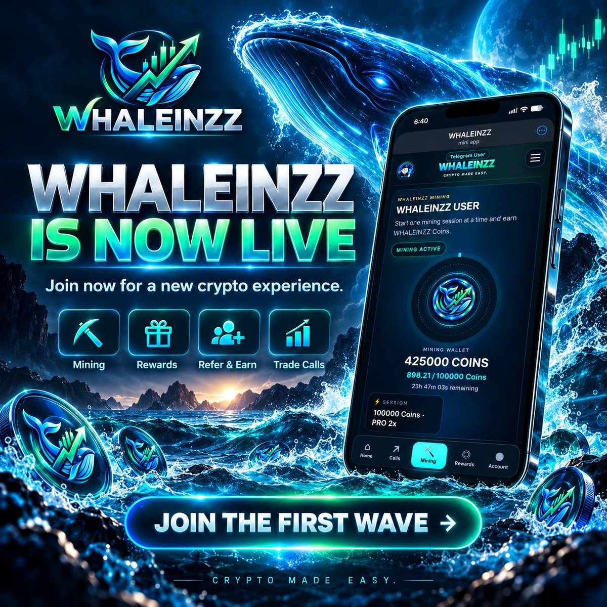 WHALEINZZ's tweet photo. Welcome to WHALEINZZ! 🐋

https://t.co/3GbJr3Xsg2

👆👆👆Join Now 👆👆👆

An ecosystem where miners and traders come together to build something extraordinary.

Join WHALEINZZ. Let’s build something big together! 🚀

#crypto #traders #whaleinzz https://t.co/DtLpDvLIOA