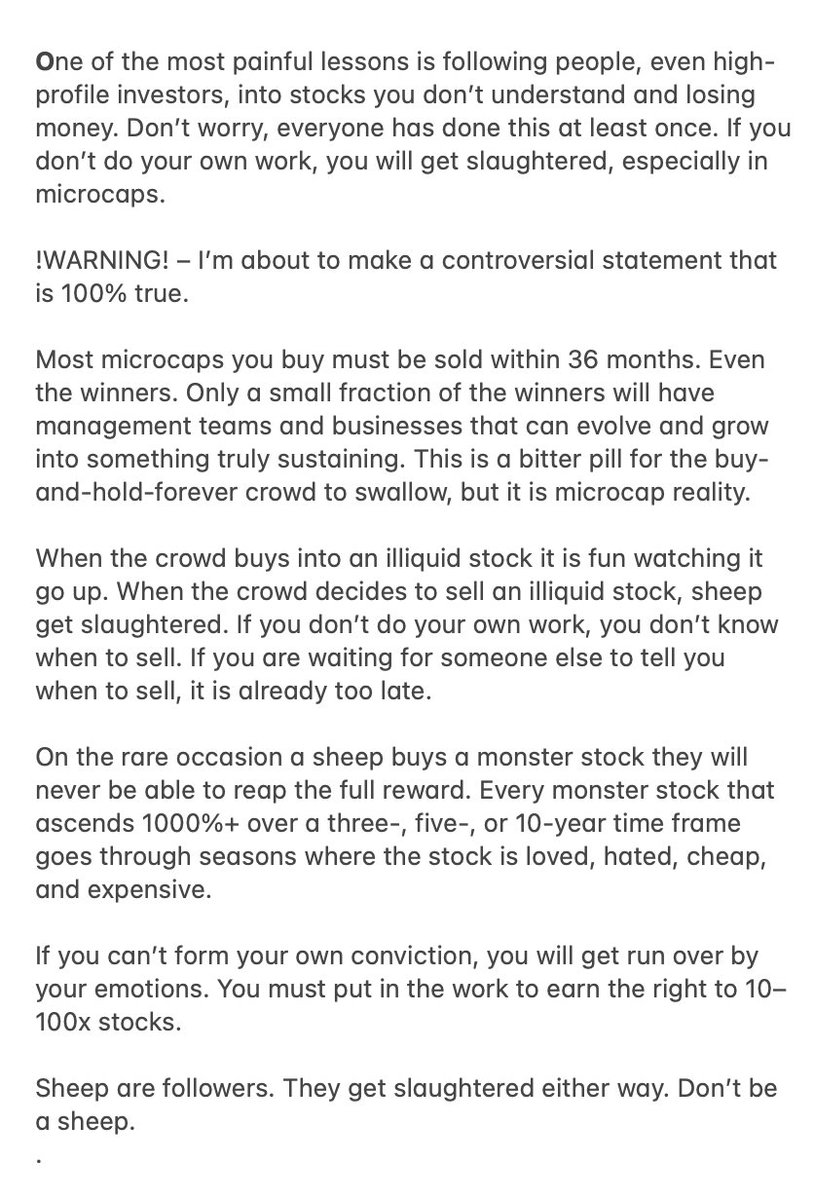 iancassel's tweet photo. From Stock Picker, "Don't be a Sheep" 
https://t.co/Aiy4t4bFTh https://t.co/17w9V1bT8j