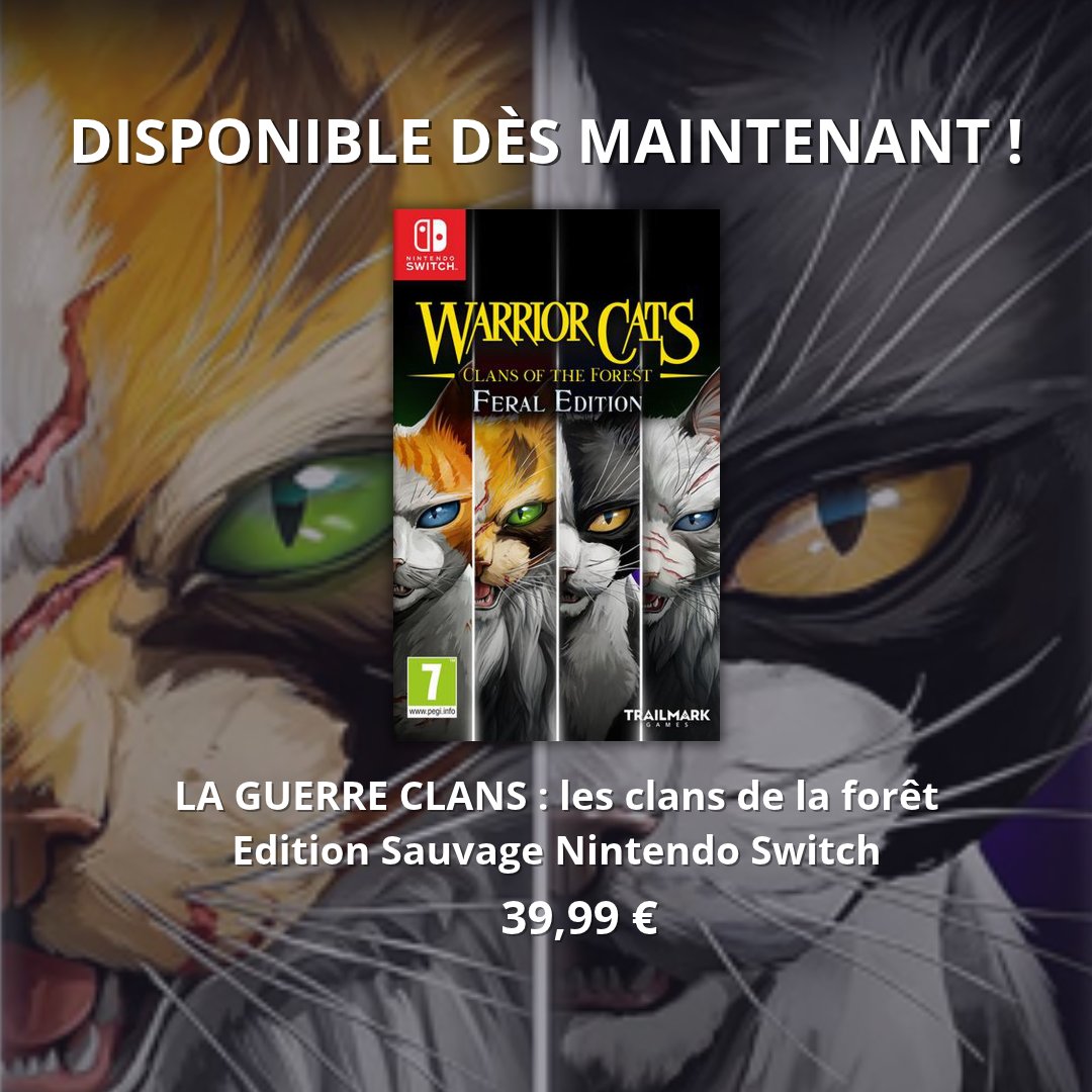 HypergamesA's tweet photo. Le jeu LA GUERRE CLANS : les clans de la forêt Edition Sauvage Nintendo Switch est disponible dès maintenant dans nos magasins Auchan ! https://t.co/NcnRKI8vMP