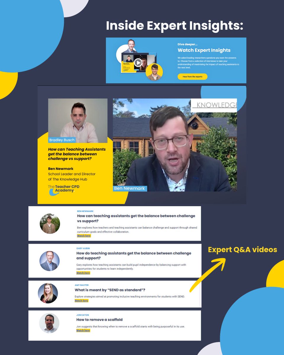 Inner_Drive's tweet photo. Your teaching assistants are in the room every day. Are you making the most out of them?

Our new Teacher CPD Academy course, Teaching Assistants: Maximising Impact, is built to change that. It helps you deploy your teaching assistants effectively, develop students’ independence and strengthen teacher-TA communication.

Swipe to see what is inside:
An interactive course with video explainers, infographics and quizzes
Expert Q&A videos with leading researchers, including Ben Newmark, Gary Aubin, Amy Baxter and Jon Eaton
Downloadable research articles for your whole team

Try the first three modules free on our taster page. First link in bio🔗.

What is one thing your teaching assistants do that makes the biggest difference? Tell us below.