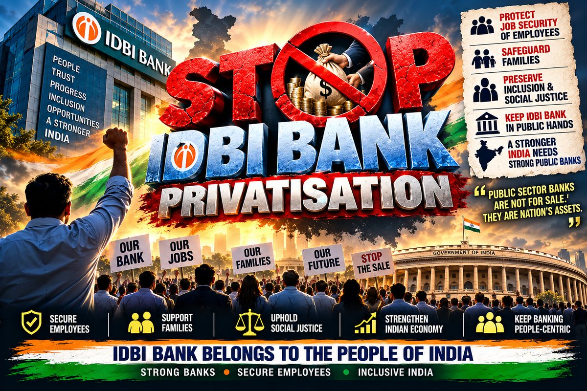 Prash256's tweet photo. #IDBINotForSell https://t.co/fk7e6KdUzu