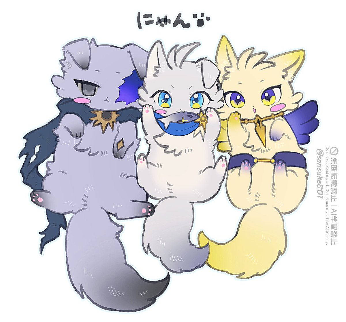 sansuke801's tweet photo. #Phainon 
🌙🐱☀️🐱🌗🐱 https://t.co/HLMzAQulVt