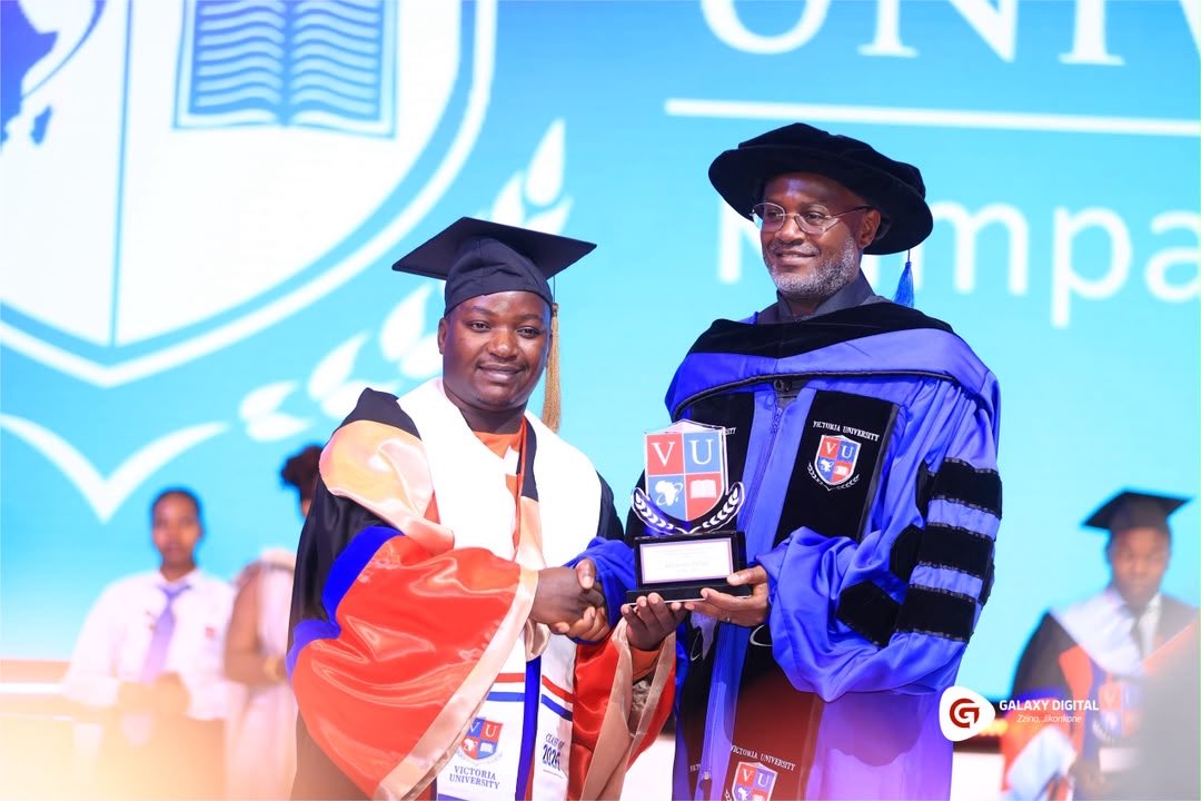 nahabwe's tweet photo. A big congratulations to the @GalaxyFMUg @GalaxyTVUg News editor Steven Kyeyune on beating all non Bazinyi @VUKampala to be best student in his faculty . It’s brings us so much joy to see our people make bold steps . Our belief is everyone who walks through our gates should be better with us that when they came in. Mr. Kyeyune joins  the other Bazinyi that have put on that graduation gown. I have observed that tertiary education may not define what you do but it adds something extra to whatever you choose to pursue as your career . And now that it’s possible to study as you work, there is no reason not to try ! Well done Stephen . We can dance even more #Zzina #Jikonkone