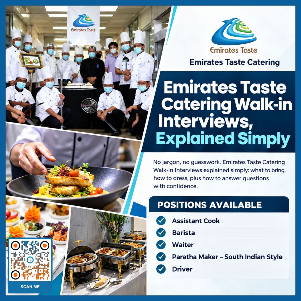 QuickJobUpdate's tweet photo. Emirates Taste Catering Walk-in Interviews, Explained Simply

🔎 Explore the role details and qualifications before applying: https://t.co/Qvm4q5CCk5 https://t.co/WCH9ZuVipW