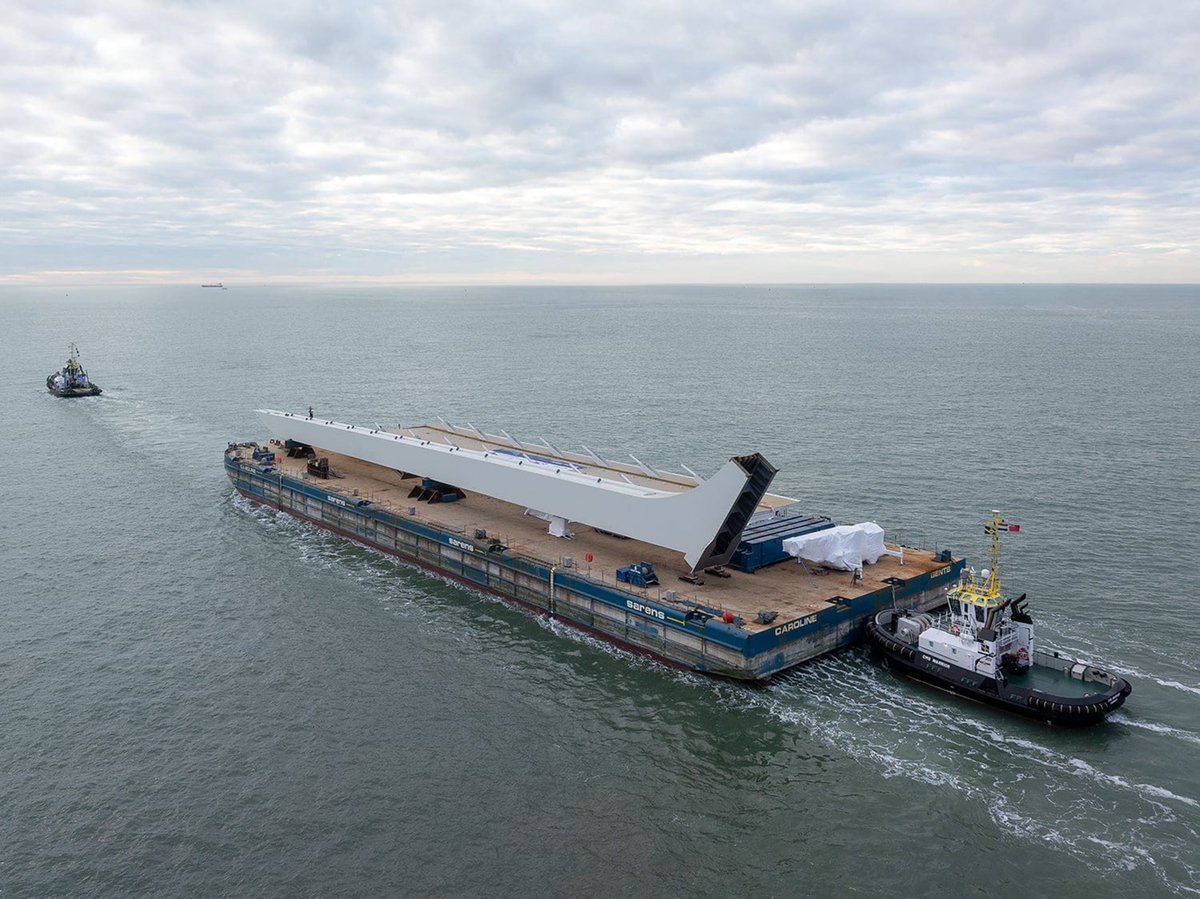 MichealMartinTD's tweet photo. Today is a significant milestone in the construction of the Narrow Water Bridge, as major steel components arrive at Carlingford Lough for assembly on site.

This project is a tangible symbol of our vision and commitment to deepening connections across this island. https://t.co/ySAGcXbIxE