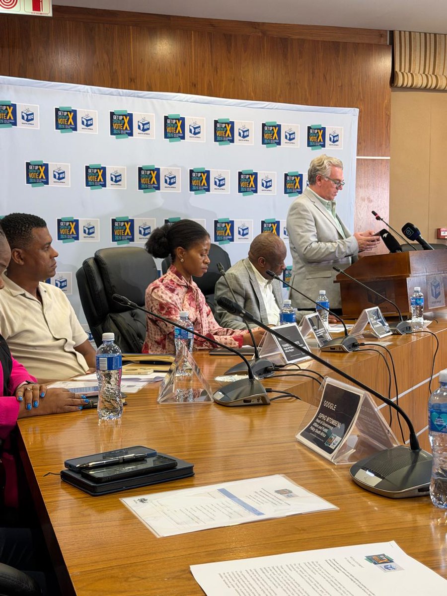 moxiiafrica's tweet photo. Moxii Africa at the signing ceremony of a Voluntary Framework of Cooperation to Address Disinformation During the 2026 Local Government Elections with the IEC and online platforms. 

In picture (group), are representatives from Moxii Africa, @Meta Inc, @googleafrica , @TikTok , and @MicrosoftSA  with the @IECSouthAfrica  CEO Sy Mamabolo. 

This Voluntary Framework of Cooperation seeks to contribute to efforts to ensure fair and credible elections by safeguarding information integrity through tackling disinformation.

Stay tuned for more updates on this.