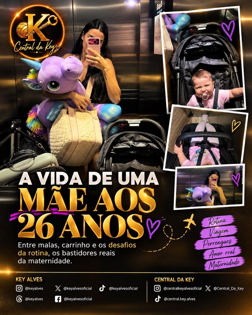 Central_Da_Key's tweet photo. Nos stories, #KeyAlves compartilhou um pouco da rotina de viagem com a filha, mostrando os bastidores da maternidade, entre malas, carrinho e momentos espontâneos. Aos 26 anos, ela mostra um lado real dos desafios e das descobertas de ser mãe. https://t.co/z2RAhgYuEh