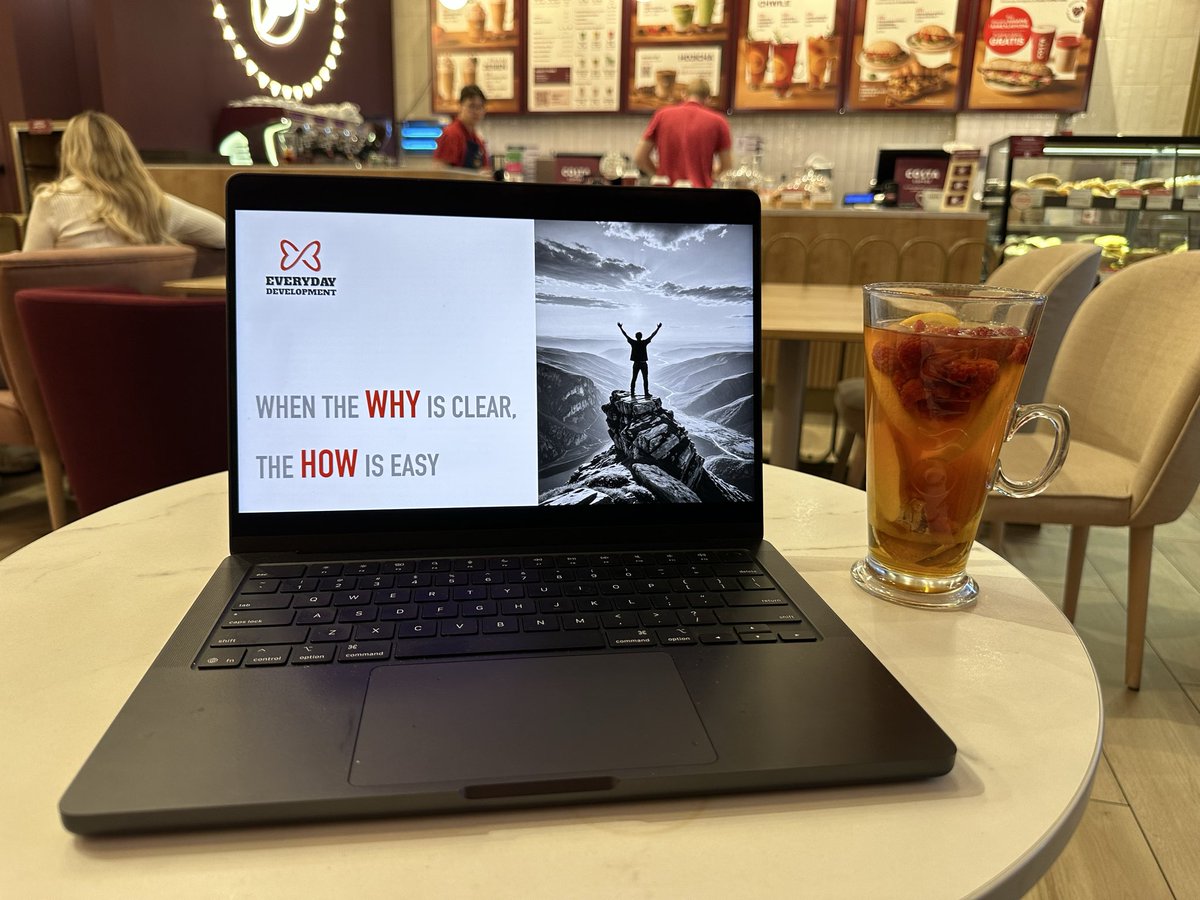 day_development's tweet photo. Work isn’t where you are. It’s the value you create. 💡
A quiet corner at Costa Coffee, ginger-lemongrass tea, and space to think. ☕🌿
Success isn’t tied to a desk. It’s built on purpose.
#FutureOfWork #Leadership #WorkFromAnywhere https://t.co/vW69y2R2Jj