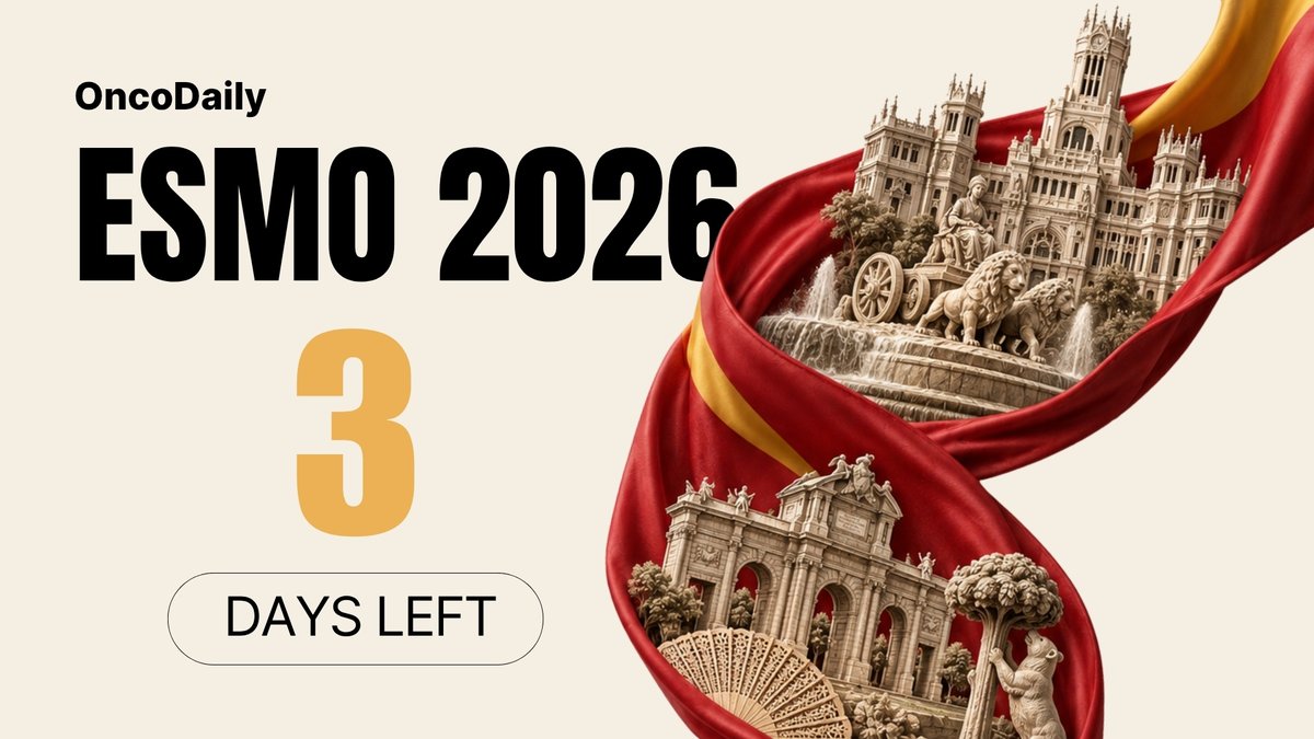 OncoDaily ESMO 2026 slide: ⏳ Just 3 days left until @myESMO 2026!