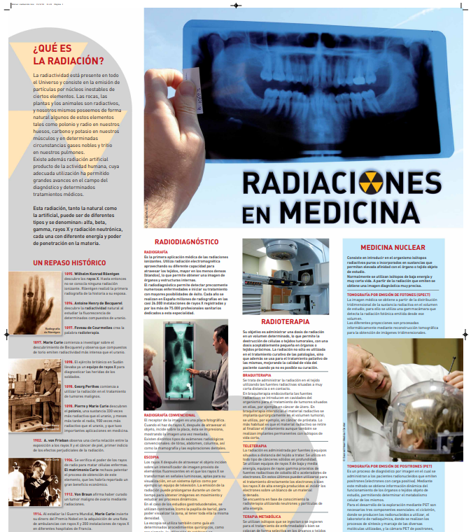 CSN_es's tweet photo. 🏥☢️Las radiaciones desempeñan un papel clave en la medicina actual
🔎 Rayos X, TAC, PET, SPECT, radioterapia...
📌 Conoce su evolución y sus principales aplicaciones en esta infografía del #CSN:
👉https://t.co/dnb3fD24Wb https://t.co/OO3UJEXts8