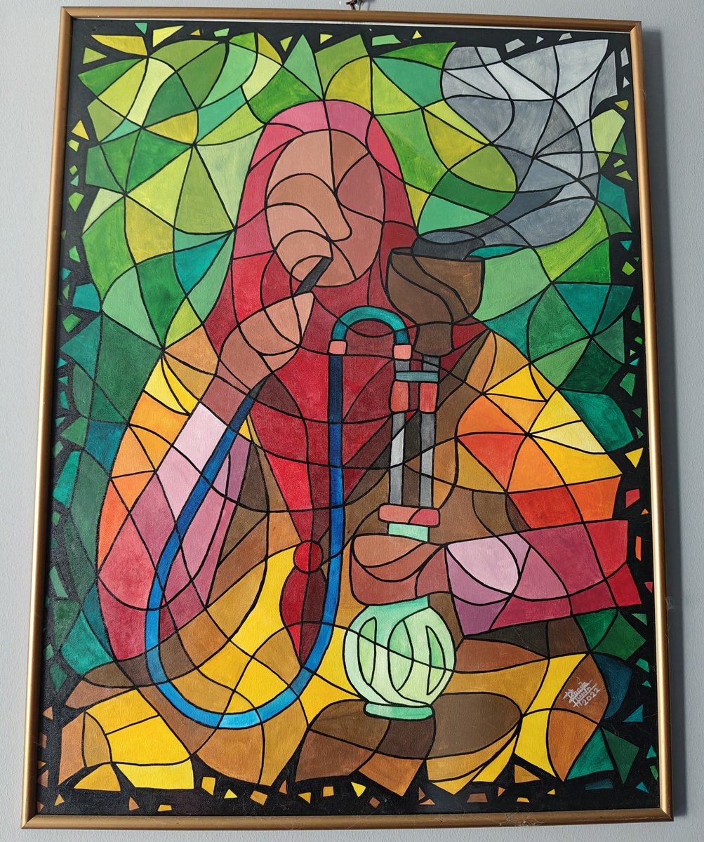 EhJu's tweet photo. Bought this to brighten up our home. Money spent well. Art by @Ro_oya 🔥, model is mamma, so its value goes up infinity-fold. https://t.co/jlkOc8bb4N