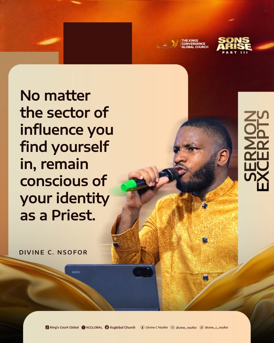 KCGLOBALcal's tweet photo. You are a SON of God.
You are nothing less.

Be conscious of who you are and watch as God will be glorified through you.

Excerpts from Sundays service ✍️....

#KCGLOBAL https://t.co/kkKDe7fu4j