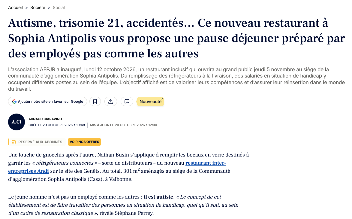 Tsaag's tweet photo. "Pas un employé comme les autres : il est autiste"...
Ras-le-bol puissance mille de ce genre de formulation.

Le jour où être autiste fera de vous un "employé comme les autres", cela signifiera que l'inclusion n'est plus une promesse politique, mais une réalisation aboutie. https://t.co/mElLtXvdvO