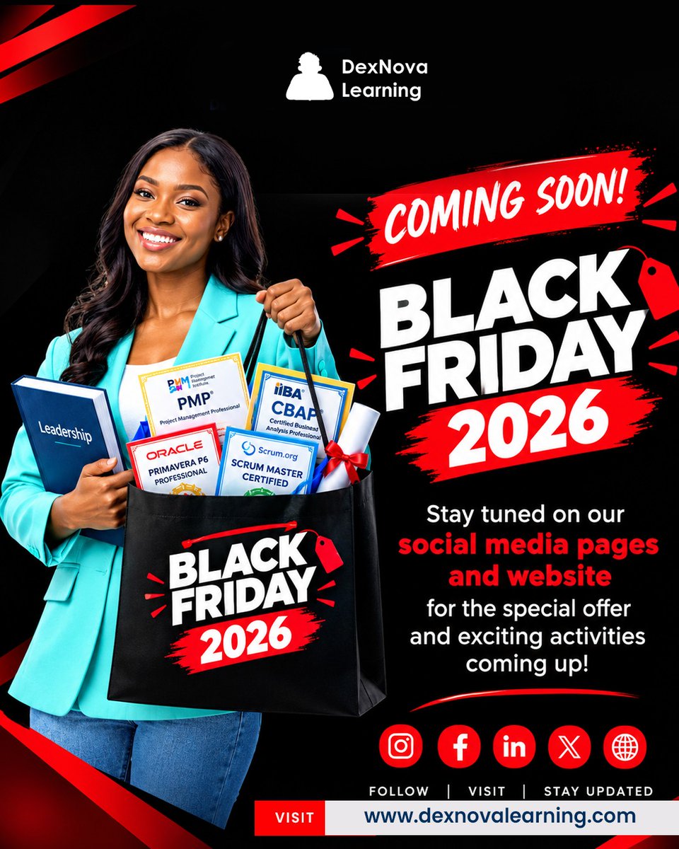 Dexlearning's tweet photo. Black Friday starts October 28! 

Get 15% off all DexNova Learning course fees from Oct. 28–Nov. 30, 2026.

Join our weekly activities for additional discounts.

Register your interest: https://t.co/xf4IKHbnif 

#BlackFriday #DexNovaLearning #Upskill https://t.co/8dZBcMANZc