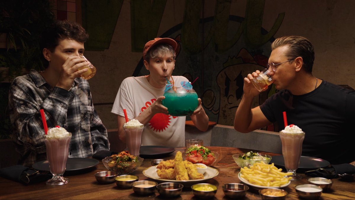 flwrsdnp's tweet photo. phil and his huge ass whimsical cocktail i could cry https://t.co/kk03JgX9nL