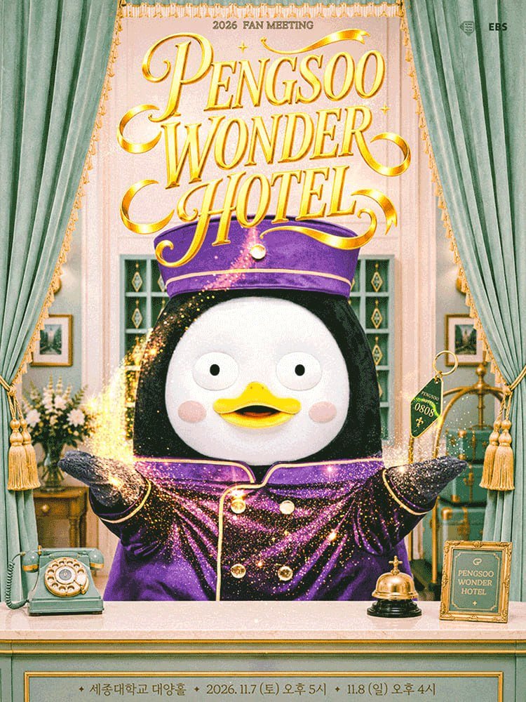 daan_gn8989's tweet photo. 🐧 2026 펭수 팬미팅 〈PENGSOO WONDER HOTEL〉 
펭수 펭미팅 티켓 양도 안내

• 11월 7일 (토) 17:00 (오후 5시)
R석 나구역 1열 — 170,000원

• 11월 8일 (일) 16:00 (오후 4시)
R석 다구역 1열 — 170,000원

그 외 잔여 구역 및 연석·단석 별도 문의

연석·단석 가능 / 아옮(티포) 가능 / 대리티켓팅 가능 / 예매 인증 가능
Global: English / 日本語 / 中文 문의 가능

📲 문의: 프로필 오픈채팅 또는 DM (원하시는 날짜와 구역을 함께 남겨주시면 빠른 거래 도와드립니다!)

#펭수 #PENGSOO #펭수팬미팅 #PENGSOOWONDERHOTEL #펭미팅 #자이언트펭TV #팬미팅양도 #티켓양도 #아옮 #대리티켓팅 #R석 #1열양도 #취켓팅 

12358