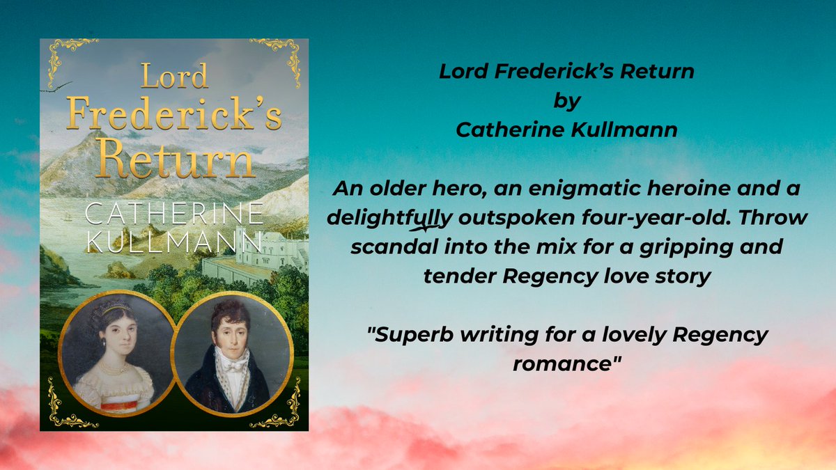 CKullmannAuthor's tweet photo. Lord Frederick's Return

An older hero, an enigmatic heroine and a delightfully outspoken four-year-old. Throw scandal into the mix for a gripping and tender #Regency love story

"warm and thoughtful" "A delightful read" "heartfelt"

https://t.co/15CcHmIK3f Free on #KU https://t.co/lManVfm5tu