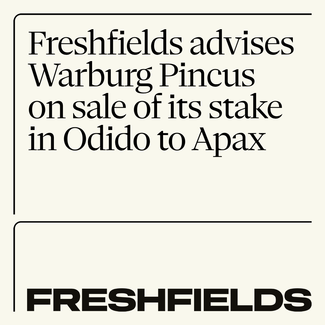 Freshfields's tweet photo. We are advising funds advised by Warburg Pincus LLC on their agreement to sell Warburg Pincus’ shareholding in Odido Netherlands Holding B.V. to its co-investor, funds advised by Apax Partners LLP.

Learn more: https://t.co/3KE8ZA7l3c https://t.co/ByfsDCoeJ3