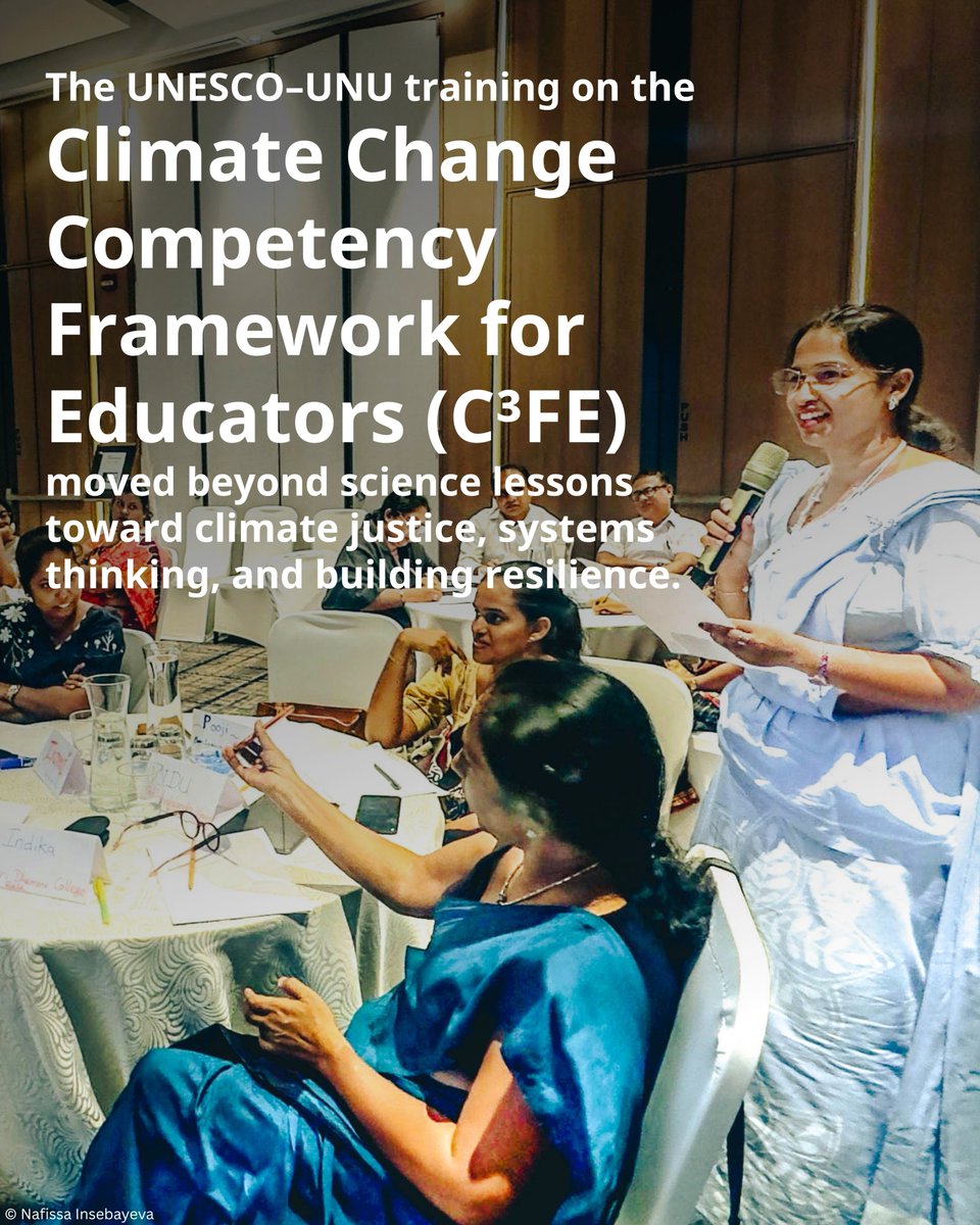 unescoindia's tweet photo. Through the Climate Change Competency Framework for Educators (C³FE), participants explored practical ways to integrate climate change, sustainability, and Education for Sustainable Development (ESD) into teaching and learning. https://t.co/tskutyHhB5