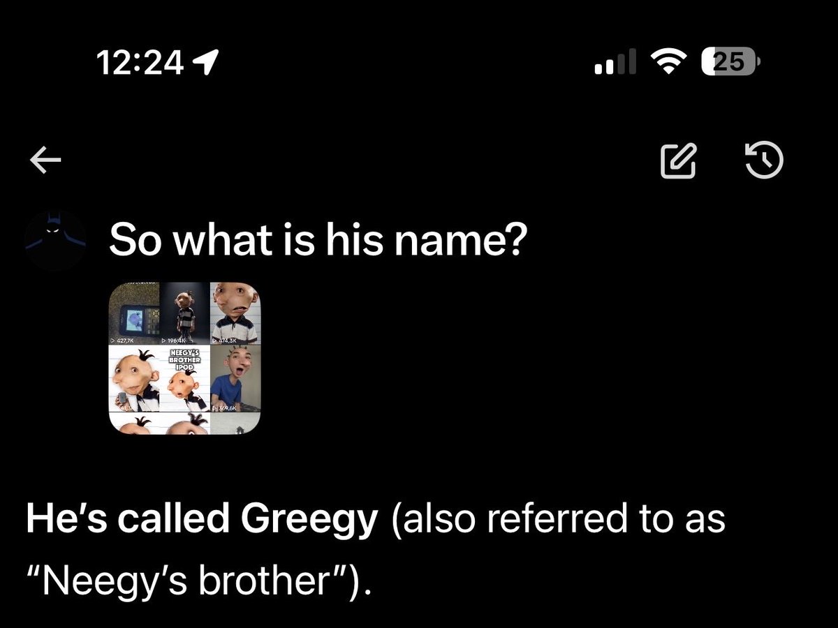 Waynedevss's tweet photo. Why are people still tryna vamp this? His name is literally Greegy. Keep coping 😭

Dt9EAQYTN2RrSG6Gv2DrB68xfAvau3Ntyjtpmmnfpump https://t.co/KThvL2uGSJ